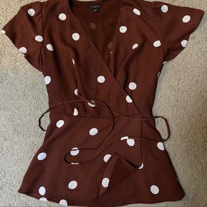 Ann Taylor Polka Dot Blouse